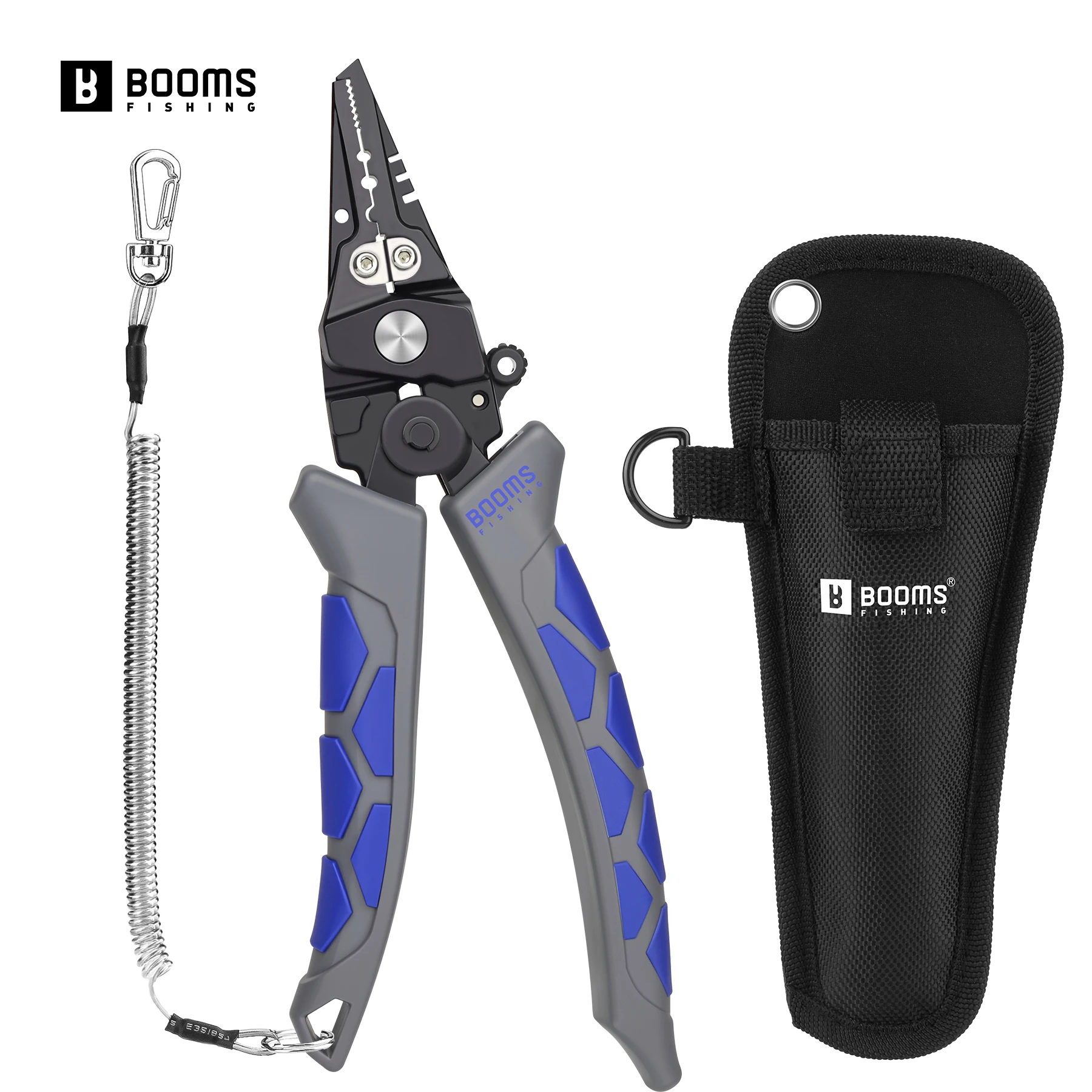 

Booms Fishing XW14 Fishing Pliers 20cm Carbon Steel Wire Crimping Tool with Line Cutter Fishing Wire Rope Leader Crimper Tools