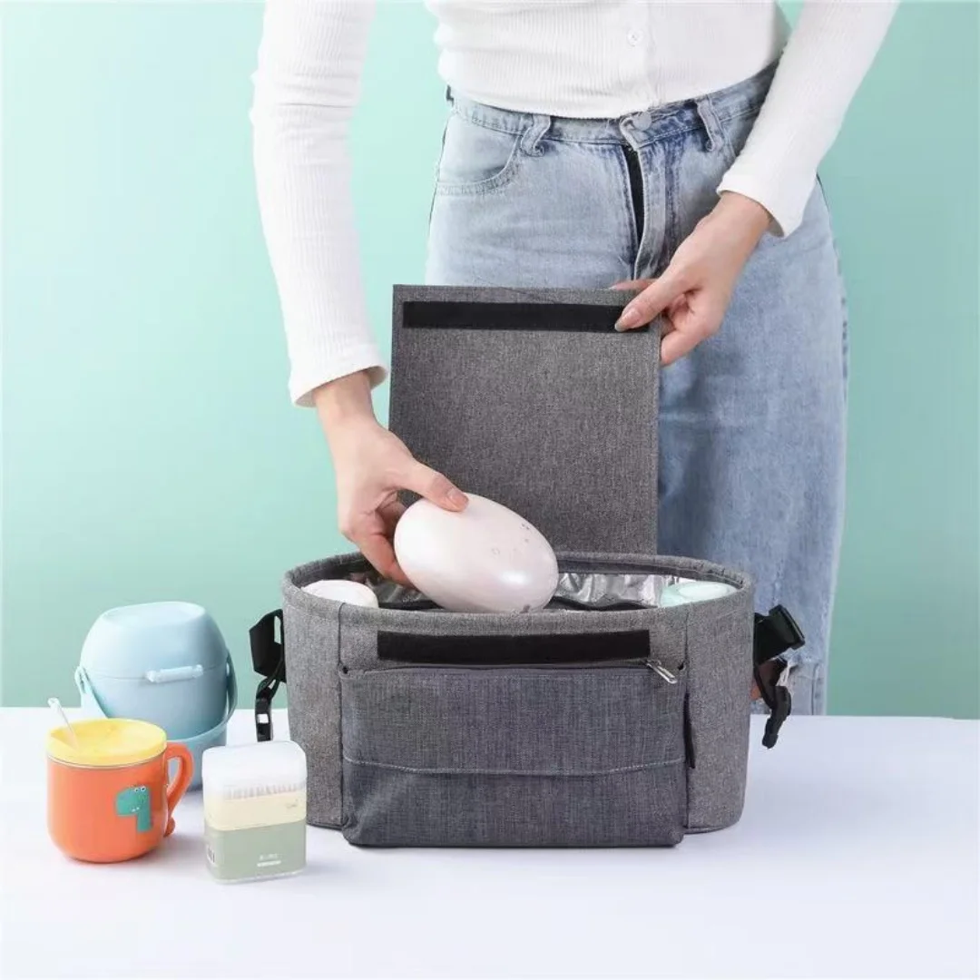 Baby Stroller Hanging Bag, Multifunctional Single-Shoulder Mommy Bag, Stroller Hanging Bag, Bottle Bag, Diaper Bag