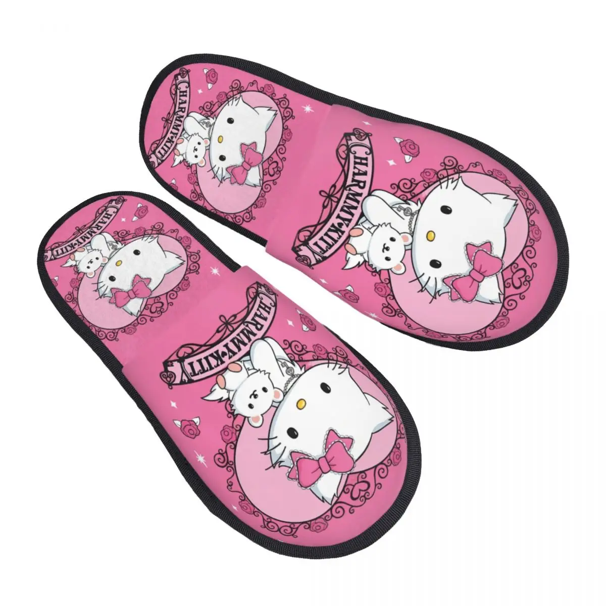 

Пользовательские Sanrio Charmmy Kitty мультфильм мягкие домашние тапочки из пены с эффектом памяти женские милые удобные теплые нескользящие тапочки в стиле аниме