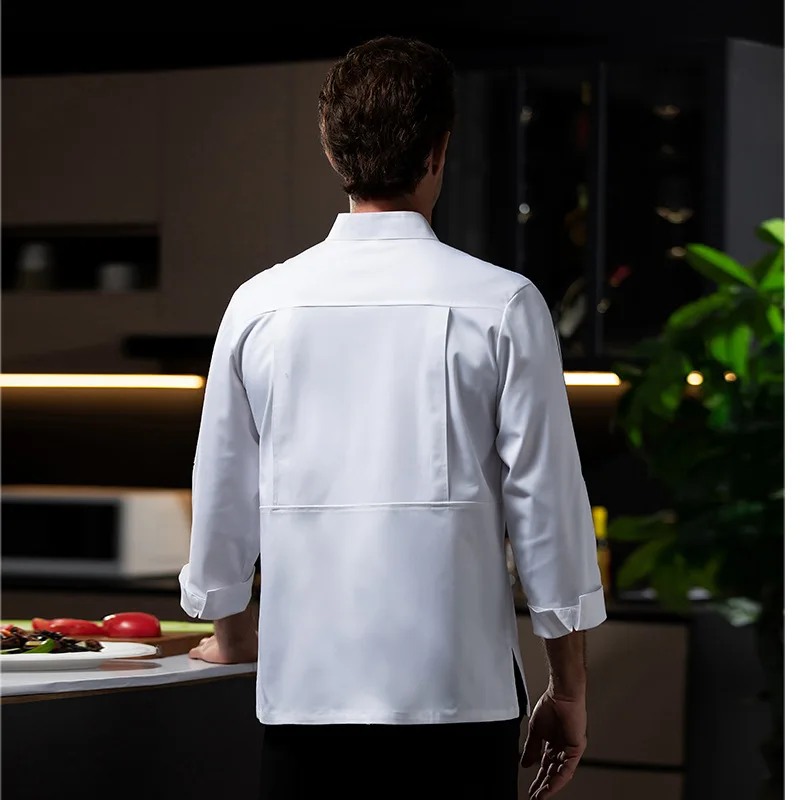 Uniforme de Chef de restaurante occidental, traje de otoño e invierno, Catering, Hotel, cantina, panadero, pastelería, ropa de trabajo de manga larga