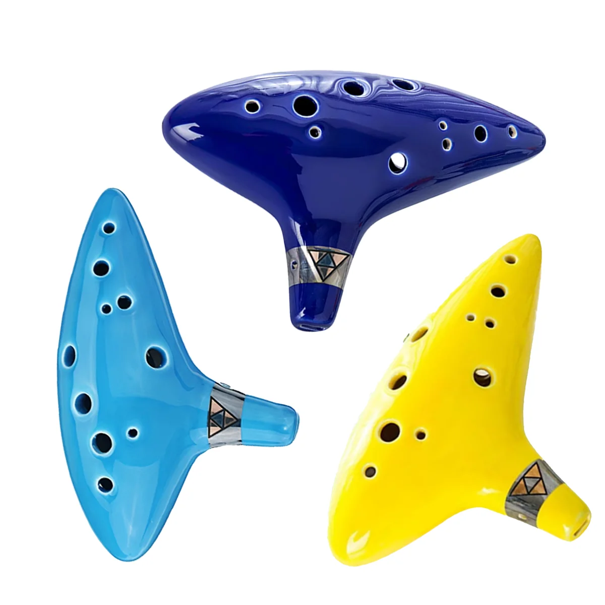 Ocarina Profissional Miwayer em Cerâmica Alto C, Instrumento Musical Portátil de 12 Tons com Bolsa de Armazenamento, Cordão para Pescoço e Livro de Música