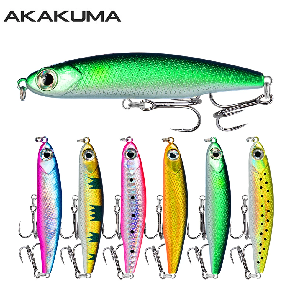 6 Stück Sinking Minnow Köder 3,5 g 5,5 g 8 g 12 g 3D Augen Angeln Swimbait zum Angeln Bleistift Casting Köder mit 2 Drillinge