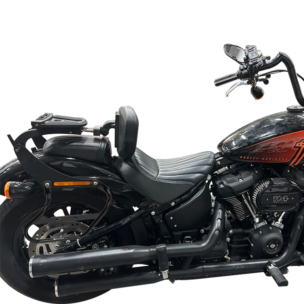 For Harley Davidson Softail Street Bob FXBB 2018-2020 114 FXBBS 2021-2024 Motorcycle Luggage Racks Side Saddle Bag Mount Bracket