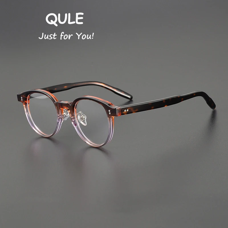 

Vintage Acetate Handmade Oval Glasses Frames Men Women Myopia Reading Progressive Eyeglass Prescription Fashion Optical Eyewear