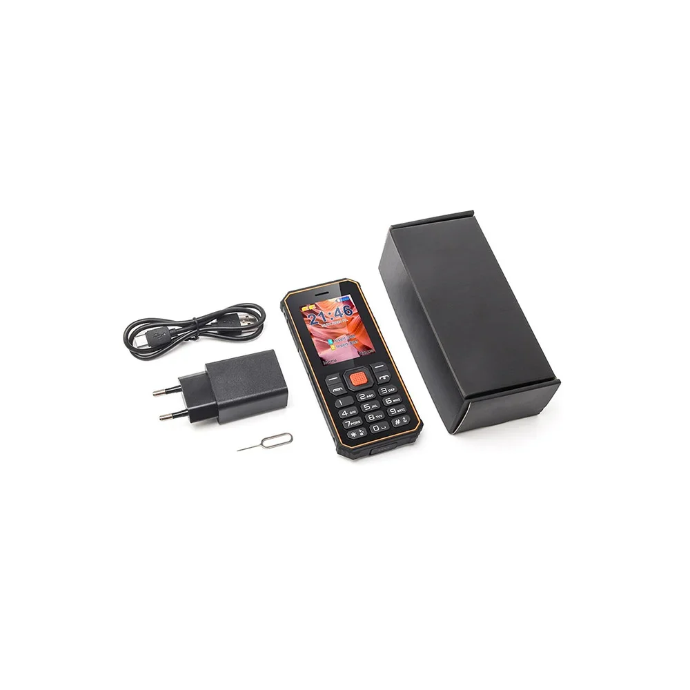 UNIWA-teléfono inteligente S2 IP68, dispositivo resistente con botón, 2,4 pulgadas, caja de 1325 altavoces, 2G, batería de 2500mAh, compatible con tarjeta TF