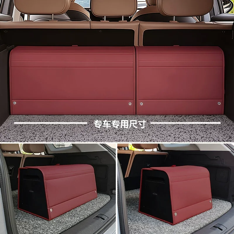 Foldable Car Trunk Organizer 70cm Dual‑Opening Storage Box with ABS Hard Side & Built‑in Magnets Vehicle Cargo Storage Case