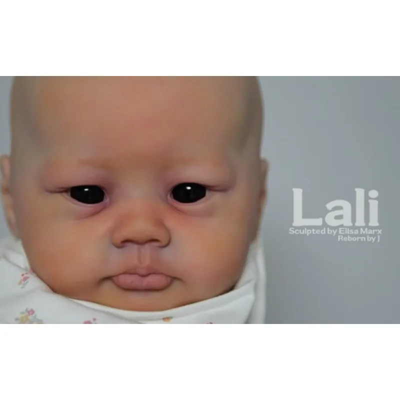 NPK 19inch Reborn Lali Unpainted DIY Blank Doll Kit with Cloth Body and Eyes Include Fresh Color Baby Doll Parts