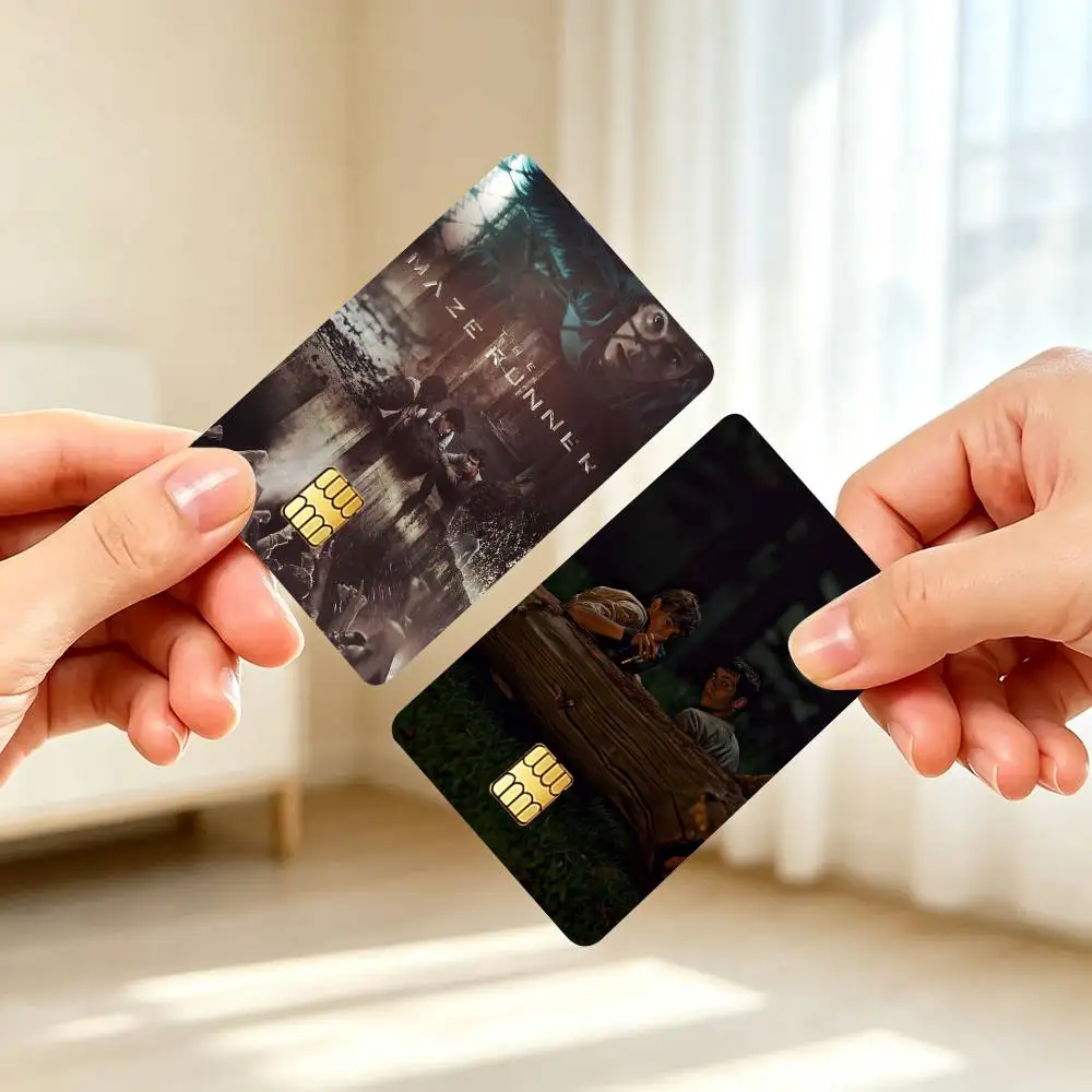 T-The Maze Runner Sci-Fi Movie  Credit Card HD Stickers Game Card Decal Small Chip Waterproof Sticker Gift