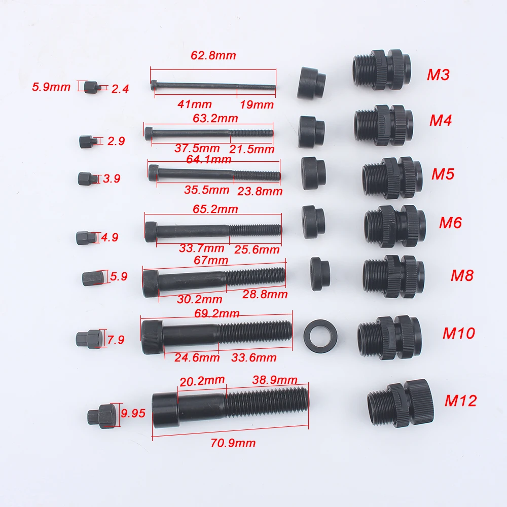 YOUSAILING Qualität M3-M12 Auto Pneumatische Mutter Nietmuttern Nieten Werkzeuge Dorne Einfache Finden