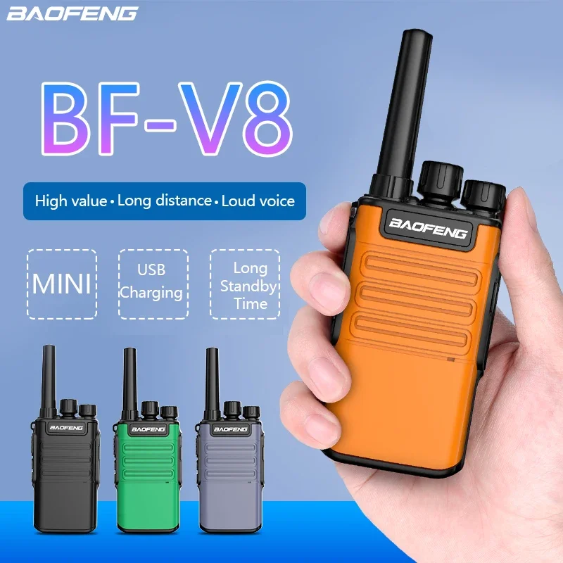 Baofeng Walkie Long Battery Life Talkie BF-V8 Strong Penetrating Portable Two Way Radio Birthday Children for Camping/Hotel