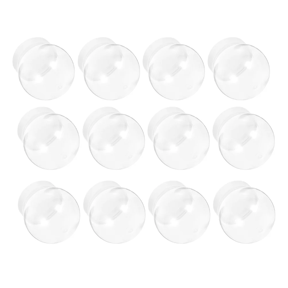 12 Pcs Snowball Globe Plastic Water Empty Globes Suite Crafts Making Christmas White