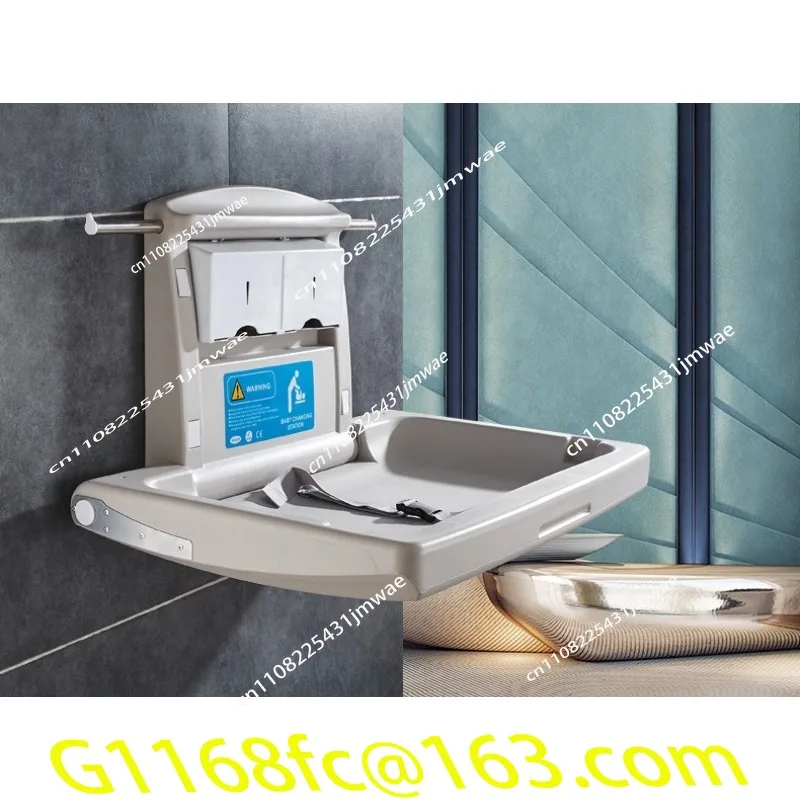 Bathroom Foldable Wall Mounted Safety Seat, Baby Care Table High Quality Baby Diaper Changing Bed