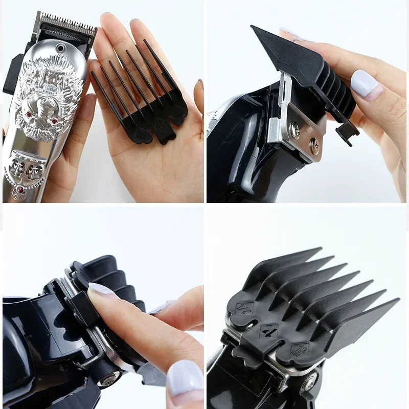 10Pcs Professional Hair Clipper Limit Guide Comb Trimmer Guards Attachment 1.5-25mm Universal Haircut Tool Clipper Limit Combs