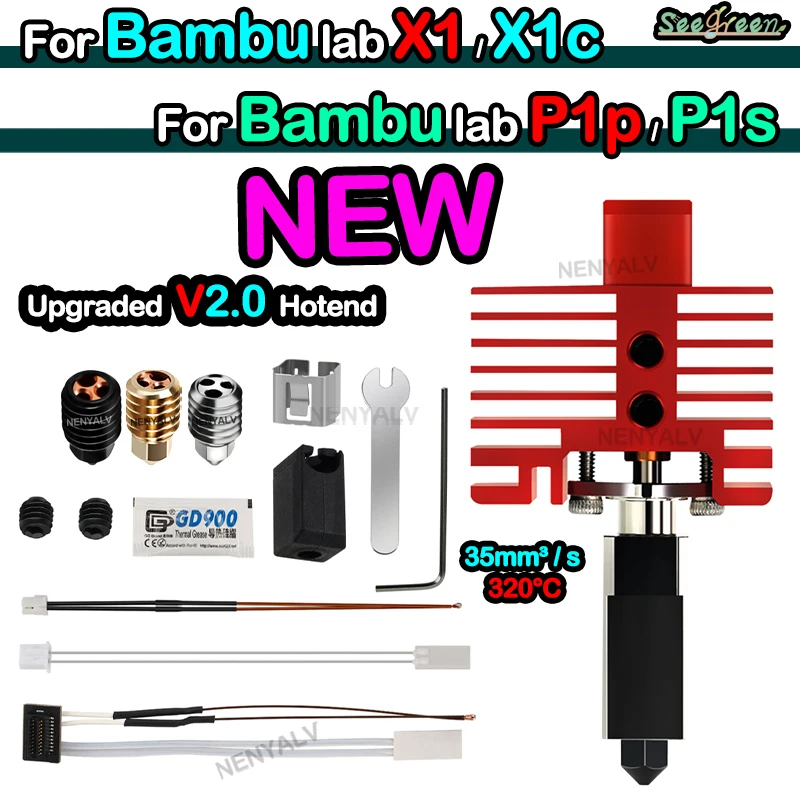 

Для термистора Hotend X1 P1P для Bambu Lab X1 Hotend Upgrade 2,0 Версия считается nozzleFor Bambu Bi Metal Fit Bambu lab X1C P1S