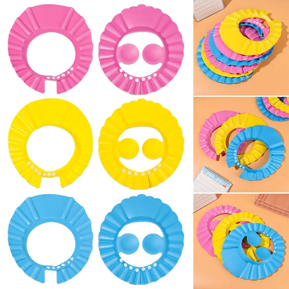 

Ear Protection Fashion Waterproof Portable Adjustable Bath Visor Shampoo Hat Wash Hair Shield Baby Shower Caps