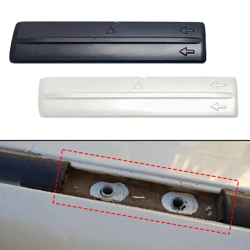 سقف السيارة السكك الحديدية رف ثقب صب غطاء مشبك لتويوتا RAV4 لاند كروزر هايلاندر 4 عداء أسود غطاء أبيض تصاعد 75596-35030 #2