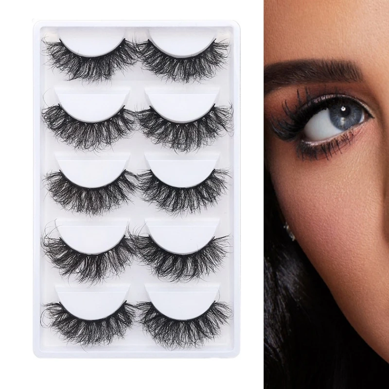 شريط قطني ذو شعر عميق خاص ومتين، شريط أسود متعدد الطبقات، نسيج متقاطع، رموش من المنك الصناعي #6