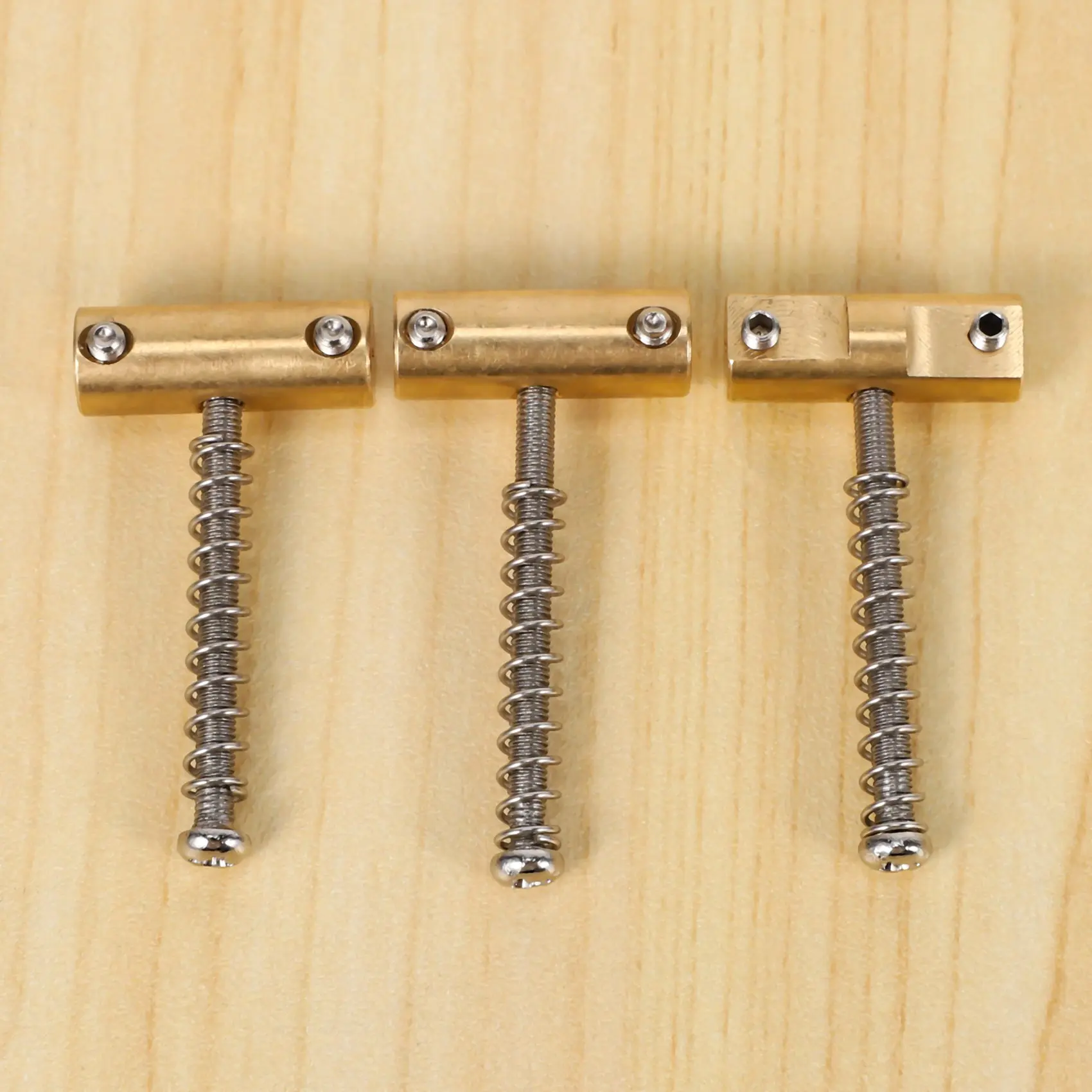 A89E-Guitar Compensated Bridge Brass Saddles Set 10.8Mm Style Bridge Saddle For TL Style 6 Strings Electric Guitar Part(3Pcs)