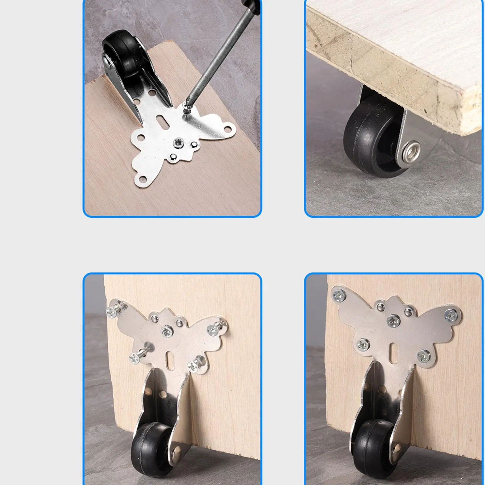 2 Pieces Directional Caster Wheels Sliding Door Rail Pulley Hardware Door Hardware Easy to Install Door Glide Support Roller