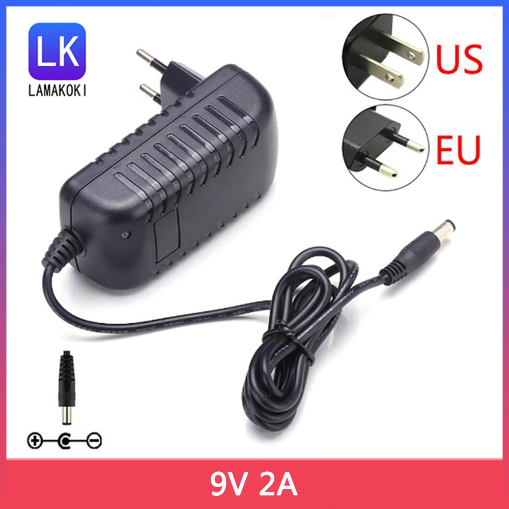 Fonte de alimentação adaptador ac 9v 2a, carregador para presidente da guitarra efeitos de pedal chefe ve20 pedal pedalboard piano eletrônico