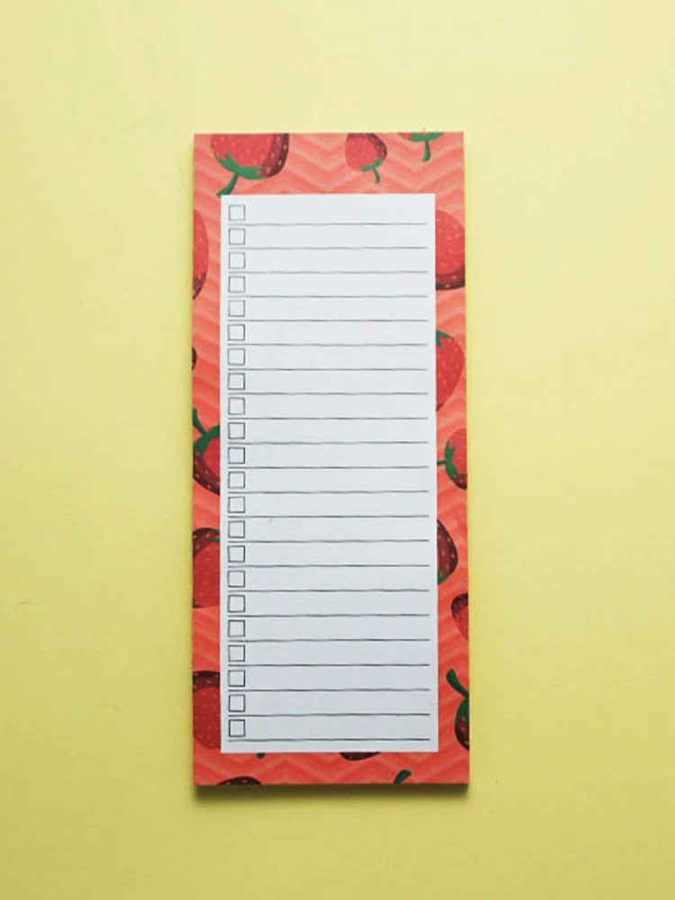 6pcs Kitchen Tearable Notepad Grocery Shelf 50 Sheets Memo Pad School Students Back Magnetic Shopping List Rectangle Home Office