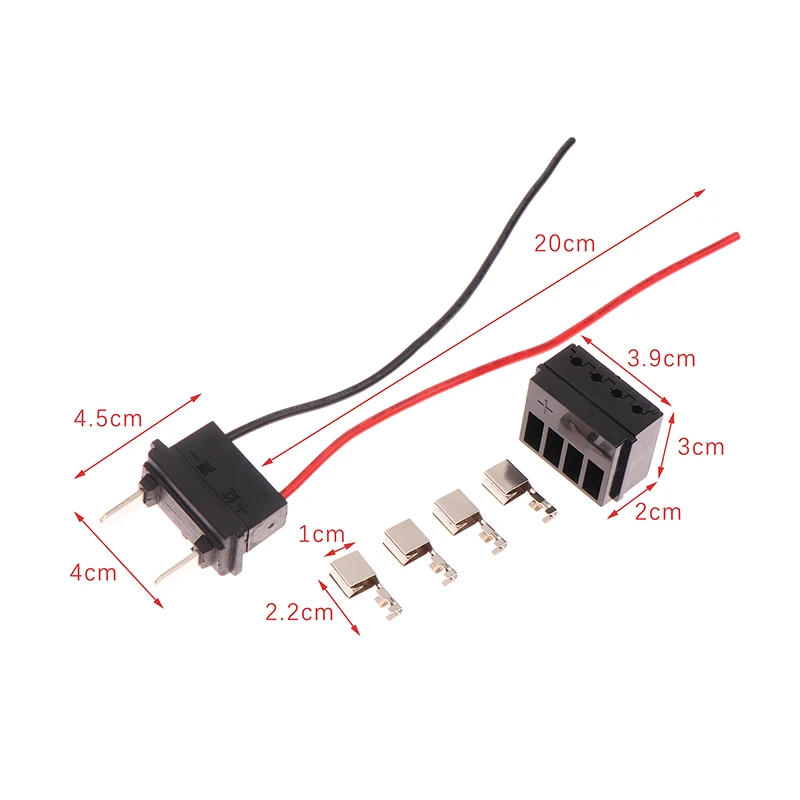 1 ชุดปลาเงินแบตเตอรี่ EBike Discharge Connector ชาย + หญิงโลหะใส่ไฟฟ้าจักรยานอะไหล่ซ่อม