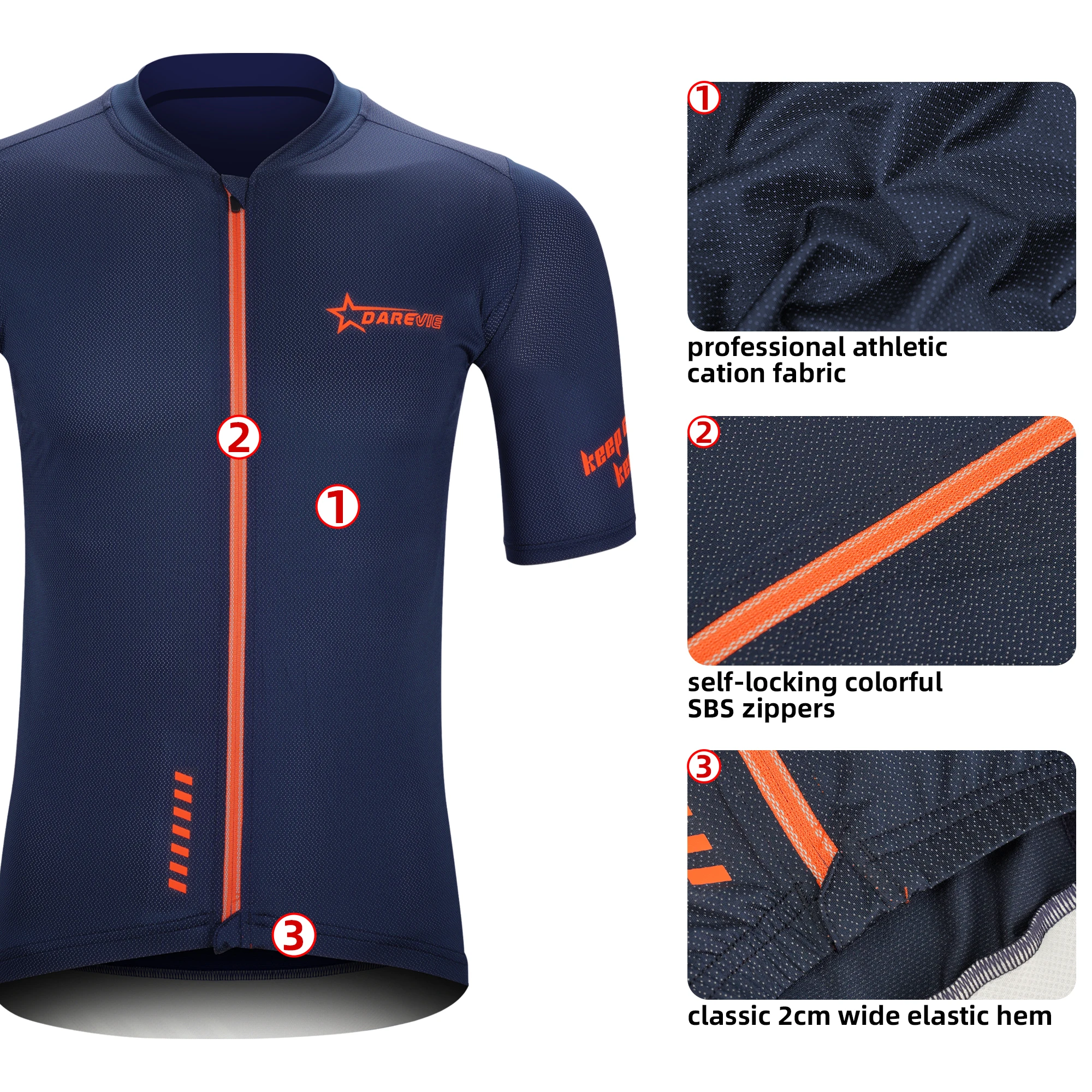 DAREVIE-Camiseta de ciclismo para hombre y mujer, Maillot de ciclismo profesional, transpirable, ropa de ciclismo reflectante, 2024