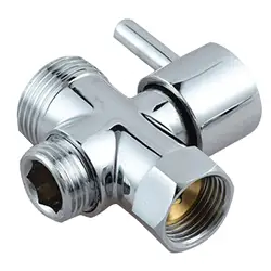 T Adapter Diverter Valve Shower Head Plating for Bathroom Shower Room Hotel