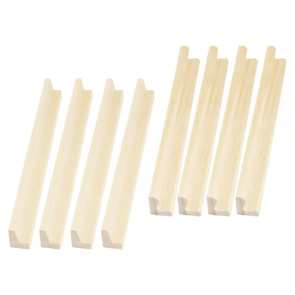 8 Vassoi in Legno per Domino, Robuste Basi in Legno per Carte e Tessere, Facile Conservazione, Supporto da Tavolo, Accessorio per Giochi