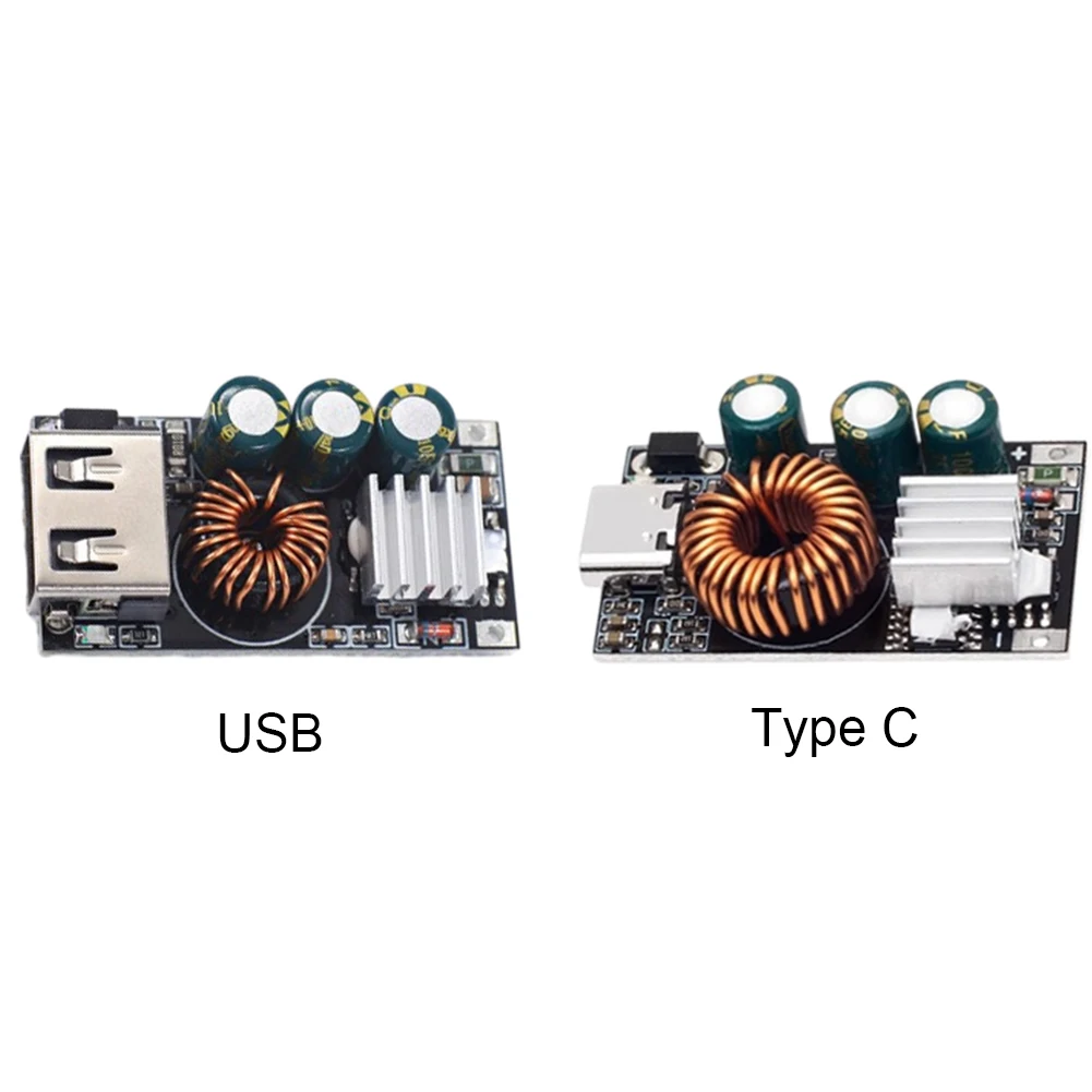 QC3.0 DIY 고속 충전기 스텝다운 모듈 DC 5-32V 24W USB/타입 C 비상 충전 모바일폰용 애플 화웨이 MTK 삼성용