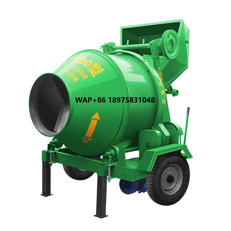 Factory low-cost self-installed automatic self-installed drum concrete cement mixer, type with lifting hopper