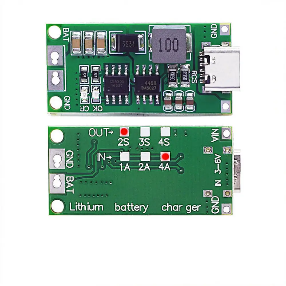 Type C Charging Module For For Yuanlitai Boost Converter Board 2S 3S 4S LiPo Battery Management System Electronic DIY Parts