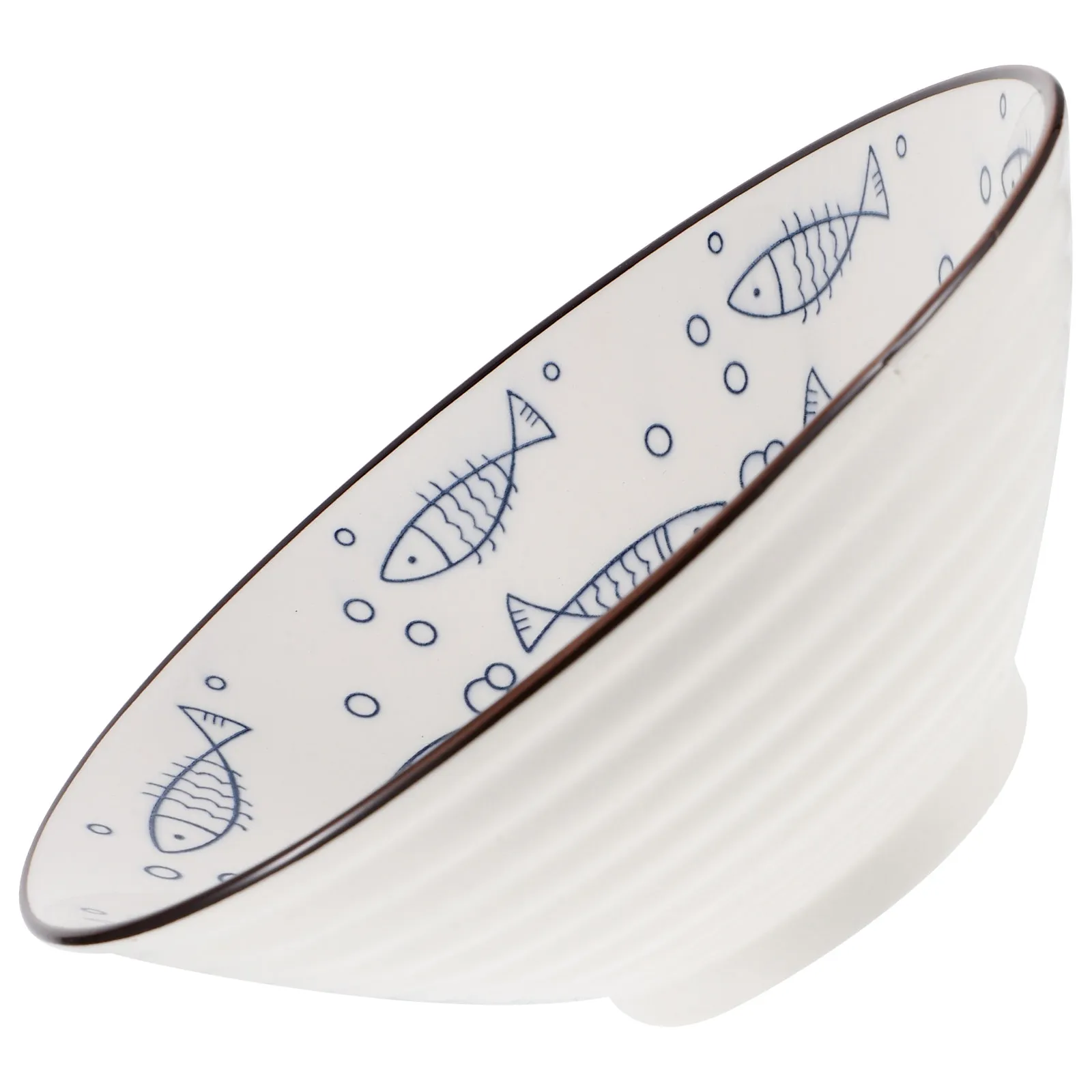 

Ceramic Bowl 8 Inch Japanese Style Appetizer Serving Soup Salad Noodles Kitchen Tableware Elegant Underglaze Color Microwave