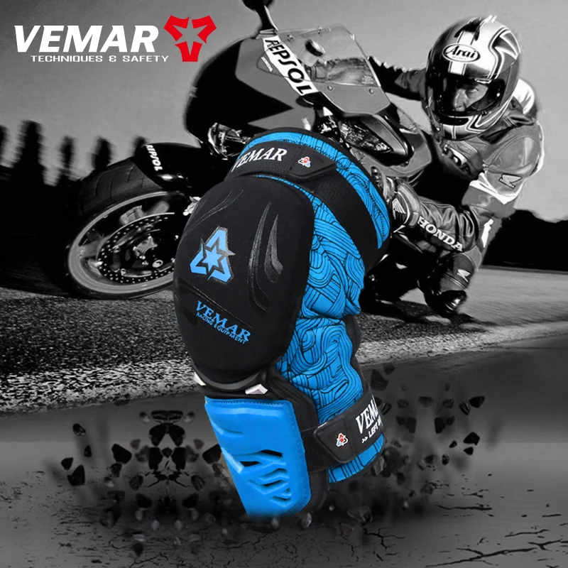 

VEMAR Moto Motocross Racing Leg Shin Guards Protector Gear Riding Knee Brace Slider MTB Ski Full Protective Support Knee Pads