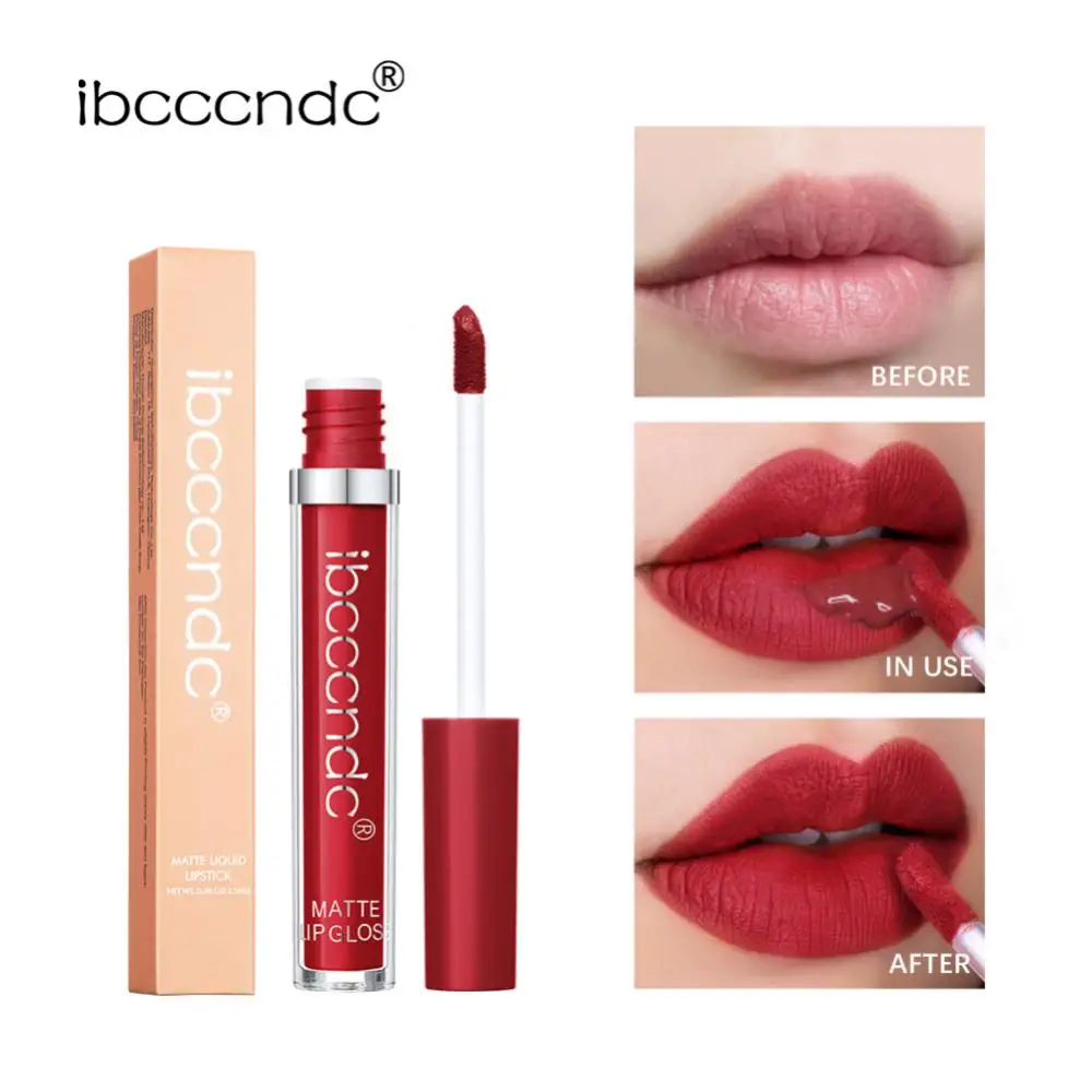 12 Kleur Fluweel Matte Lipgloss Waterdichte Langdurige Lip Glazuur Vloeibare Lippenstift Pigment Rode Vrouw Make-Up Lipgloss