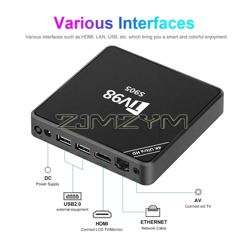 TV98 TV Box 1G+8G Set Top Box S9054K Android 12 Smart TV Box TV98 Media Player