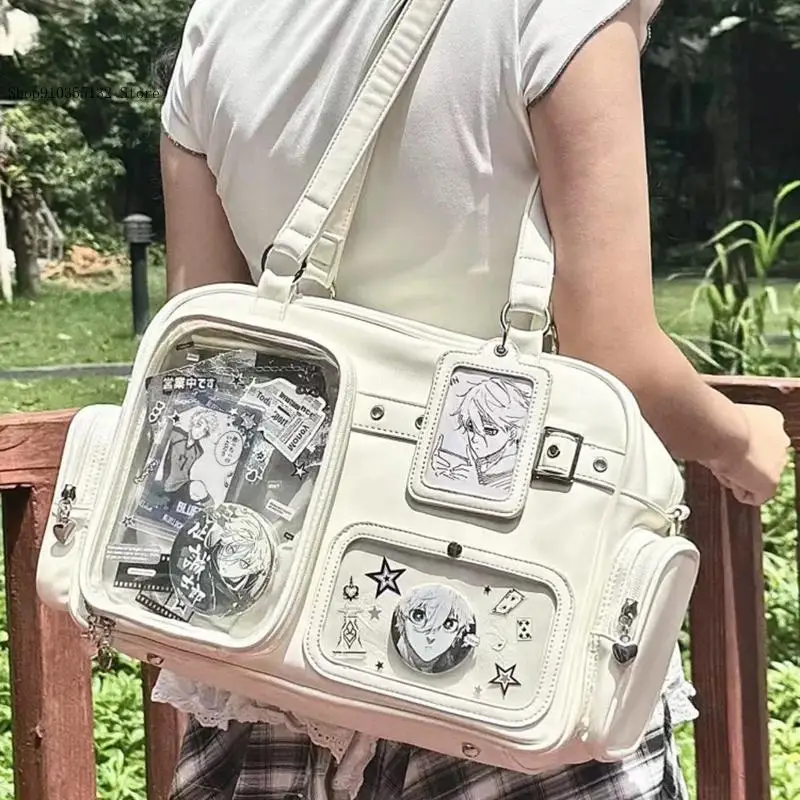 Minimalist Commuting Concert Hidden Lamp Sign Large Capacity Shoulder Cross Carrying Student Daily Itabag Female