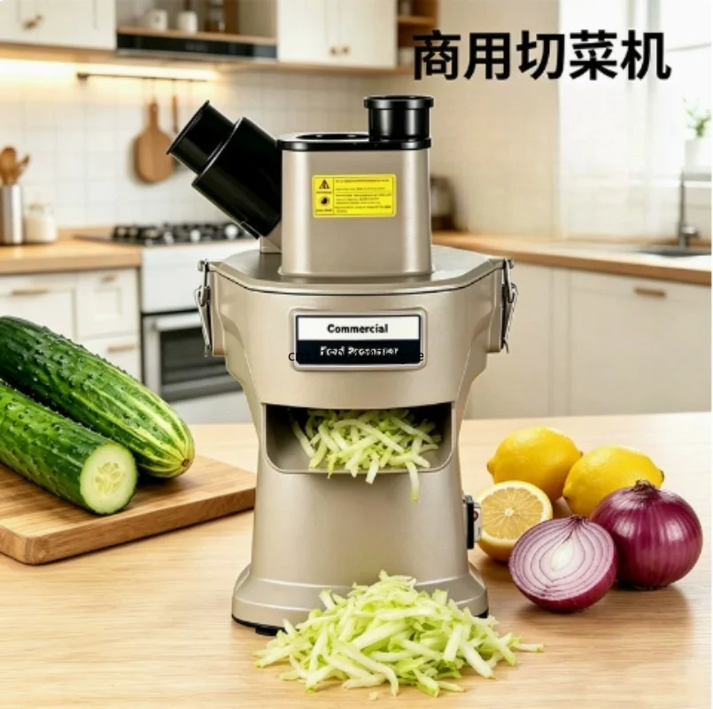 Commercial Electric Vegetable Cutter 3‑in‑1 Multifunctional Slicer Dicer For Carrot Potato Onion Home Commercial Cutting Machine
