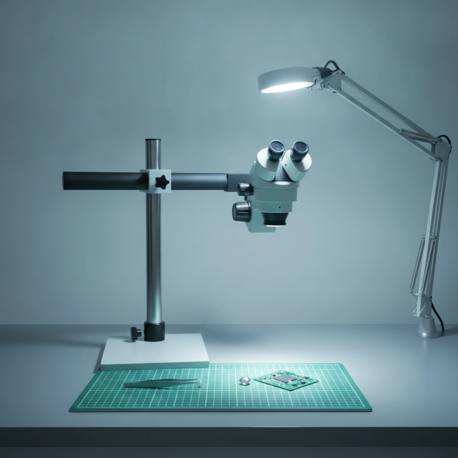 Zoom Stereo Microscope 7X-45X Stereo Zoom Microscope Precision for Jewelers, Jewelry Setting, Electronic Repair