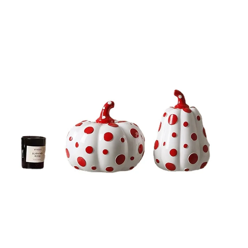 

PYH art niche polka dot pumpkin ornament living room desktop TV cabinet bookcase home decoration abstract