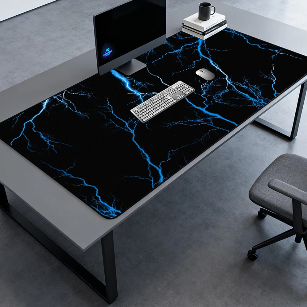 Lightning Mouse Pad Gaming Office Gamer Large 180x60 Giant Extra Electric Strike PC Deskmat Setup Desk Accessories Mousepad