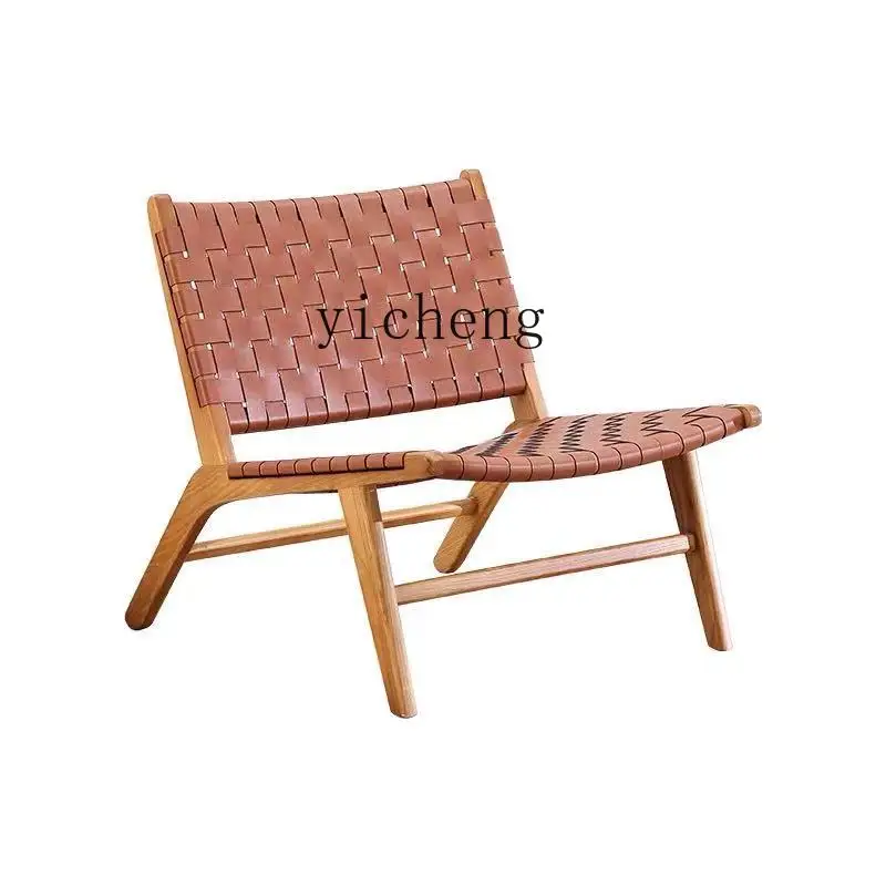 

Zf Lazy Sofa Chair Solid Wood Bed & Breakfast Balcony Lounge Chair Creative Single Recliner