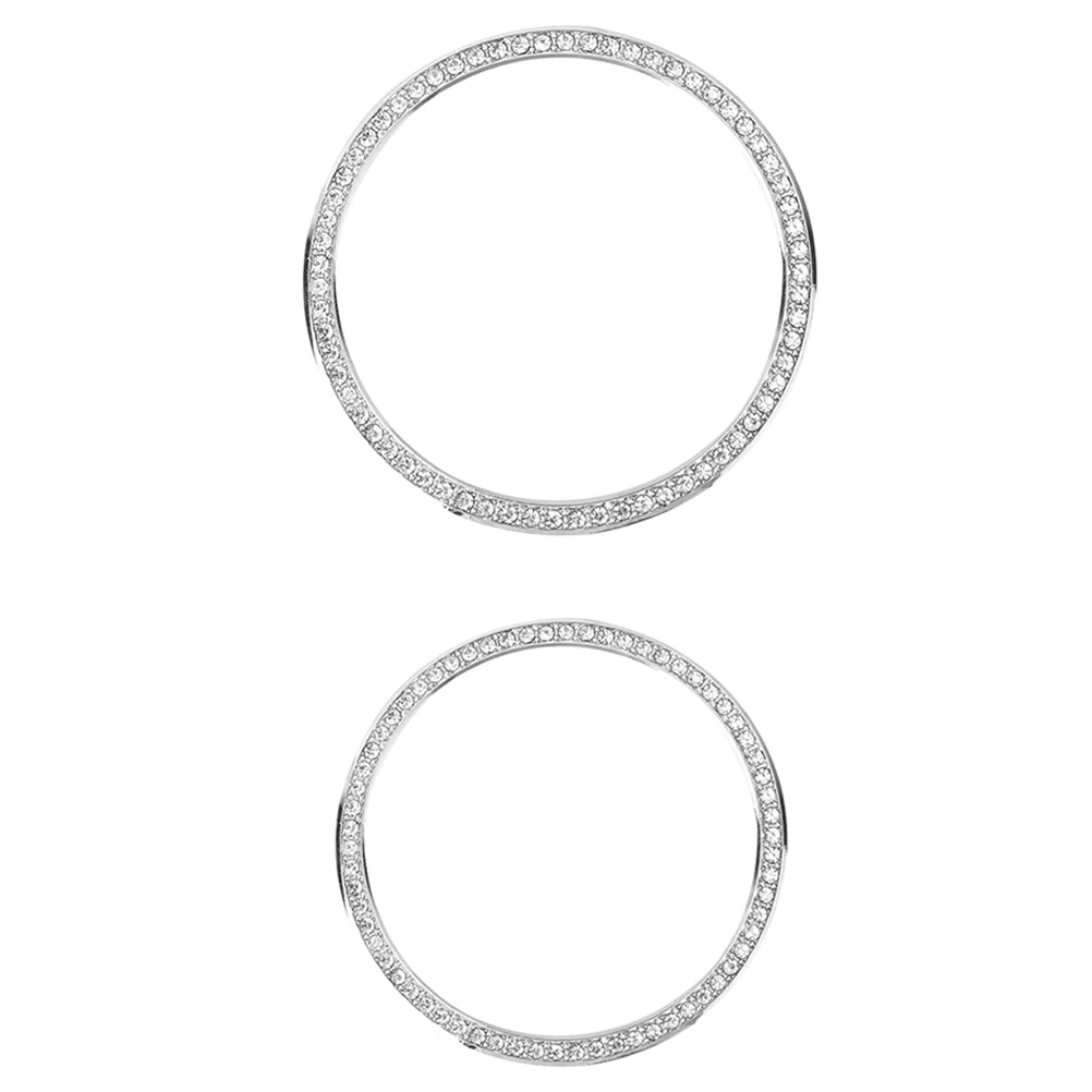 2 pçs 46mm metal relógio caso moldura bandas relógios portáteis suporte acessórios altamente polido liga quadro poeira risco