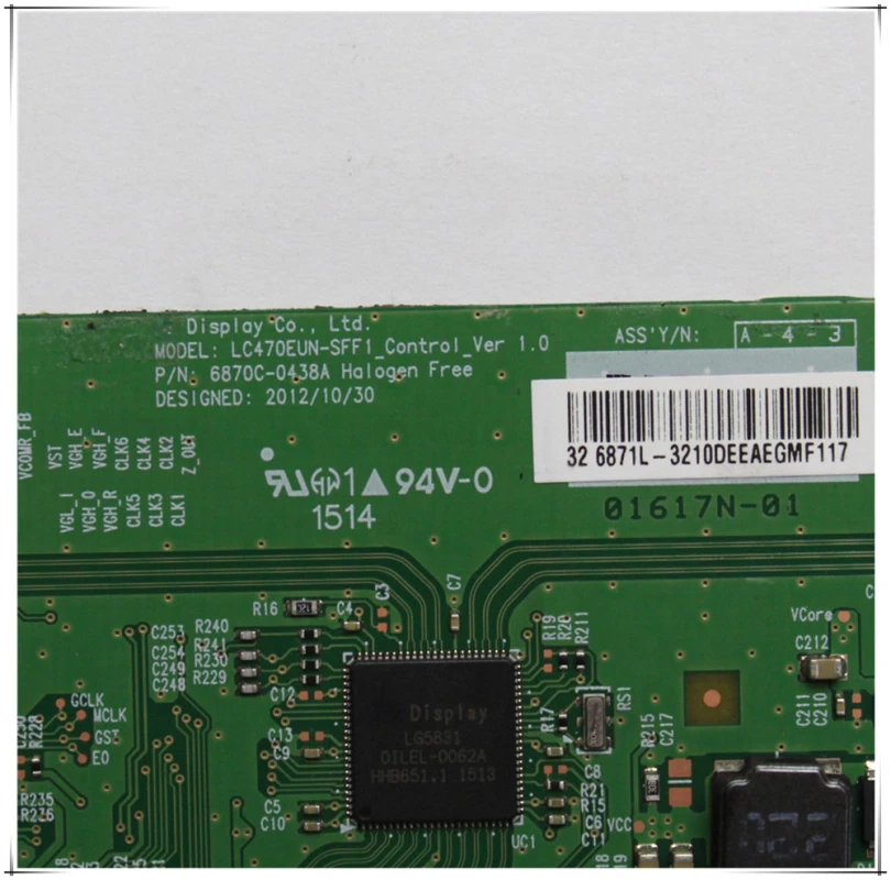 original LC470EUN-SFF1 6870C-0438A logic T-CON board for LG 32 inch screen