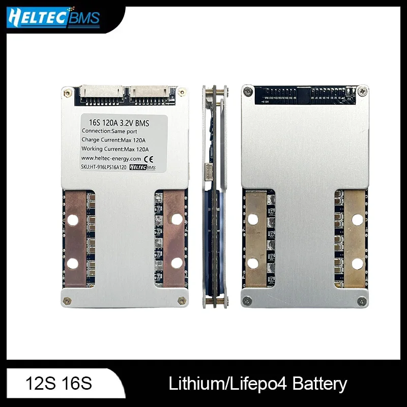 60A 120A 12S 16S  Lifepo4 Li-ion Lithium Battery Protection Board Balance BMS 3.7V 3.2V energy