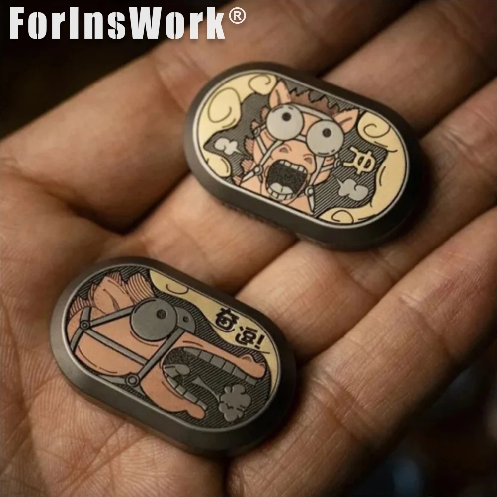 NADO Titanium Carving Squeaky Board Mechanical Minimalist Mini Push Slider Cool Toys Gadgets Fidgets Toys Limited To 66