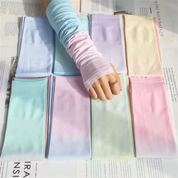 Summer ice silk da donna bicolore anti-uv color gradient sunscreen dazzle color ice sleeve ZT018