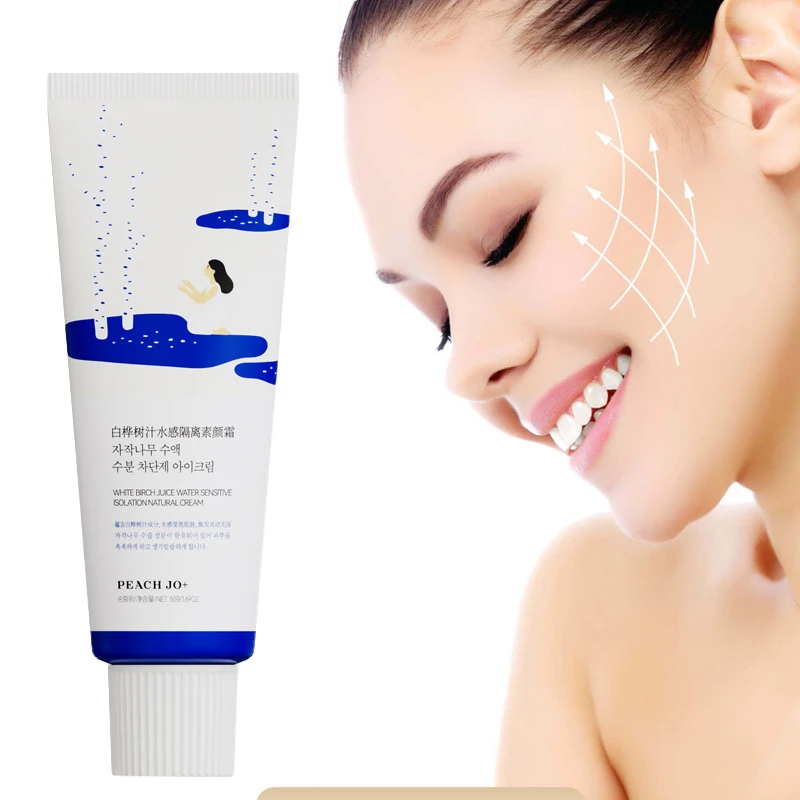 Apprêt de maquillage hydratant pour femmes, crème coréenne de soulagement de la Sap de bouleau, soin apaisant, beauté, Lifting du visage, crème lisse éclaircissante