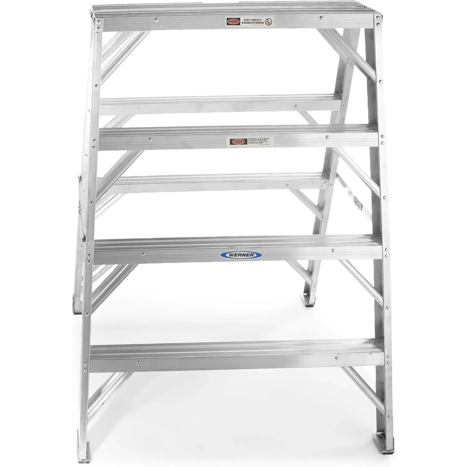 

300-Pound Duty Rating Aluminum Twin Stepladder and Portable Work Stand, 4-Foot