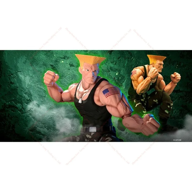 In Stock Original BANDAI SHF Street Fighter 6 Guile PVC Anime Figure Action Figures Model Toys